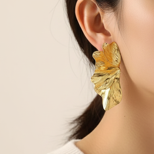 Ciselée, boucles d'oreilles