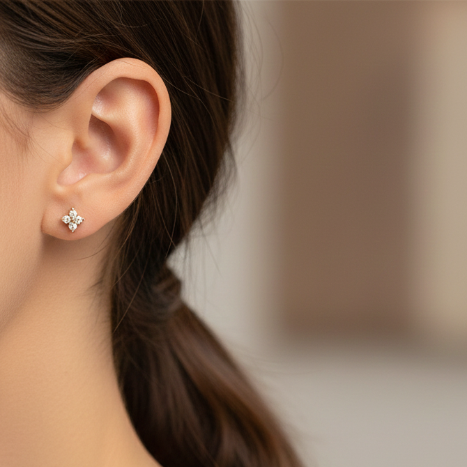 Délicate, boucles d'oreilles