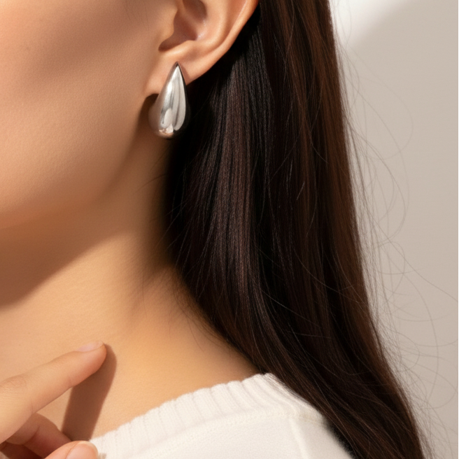 Fluide, boucles d'oreilles