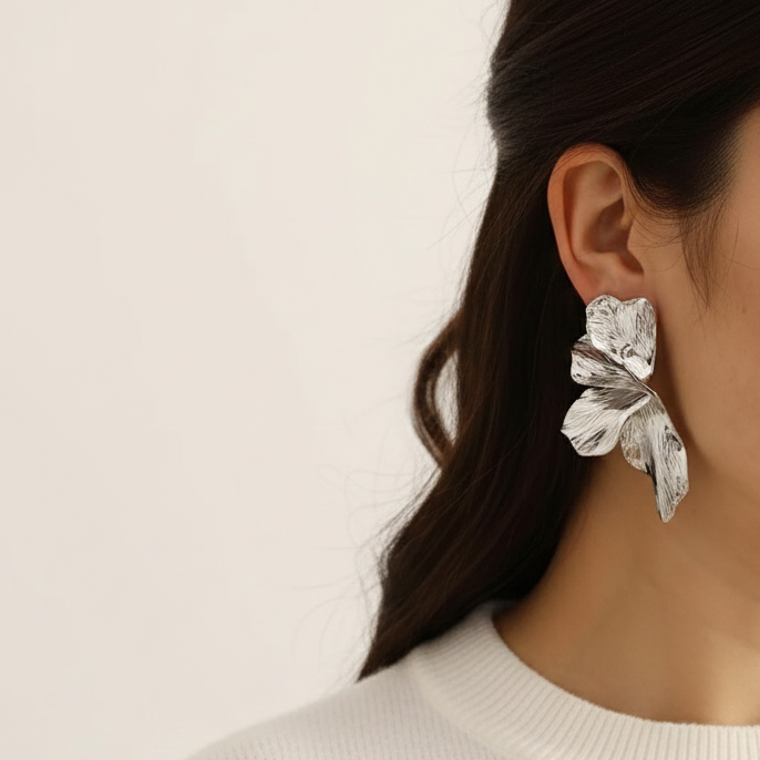 Ciselée, boucles d'oreilles