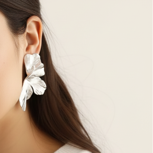 Ciselée, boucles d'oreilles